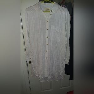 White linen like dress shirt